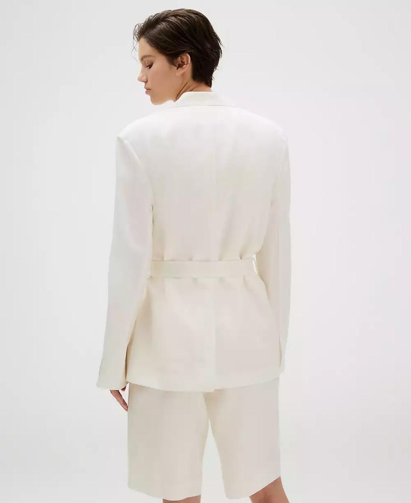 Calvin Klein Women's Notched Collar Belted Blazer