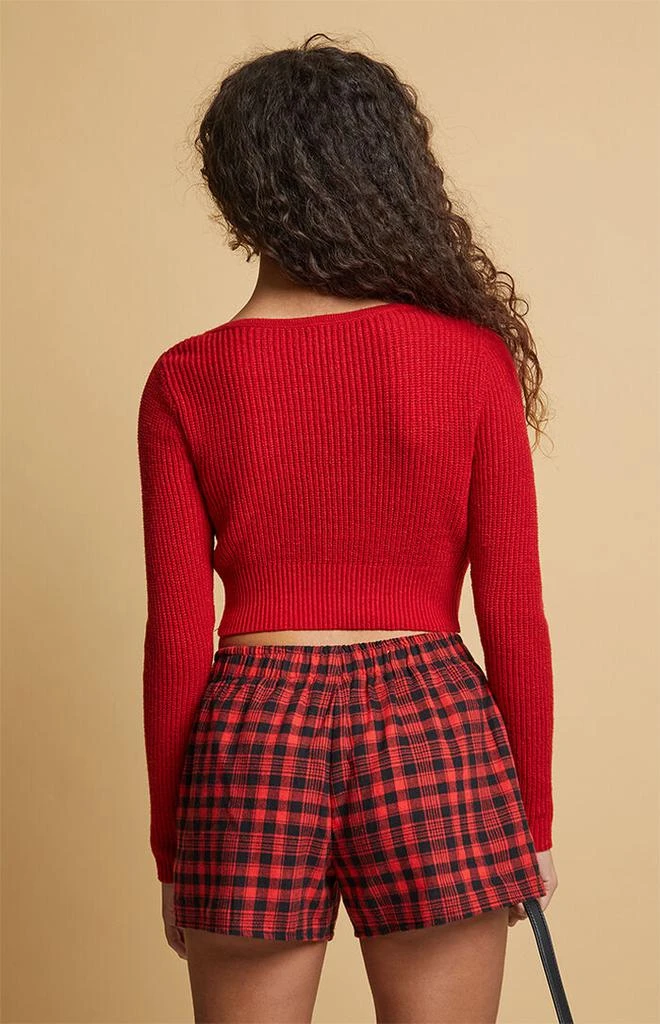 Beverly and Beck Red Plaid Boxer Shorts 5