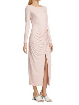 Self-Portrait Ruched Long Sleeve Midi-Dress 1