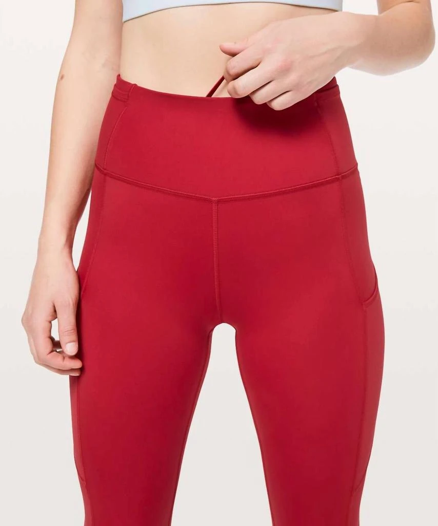 Lululemon Fast & Free 7/8 Tight Ii Non-Reflective Nulux 25" In Dark Red 5