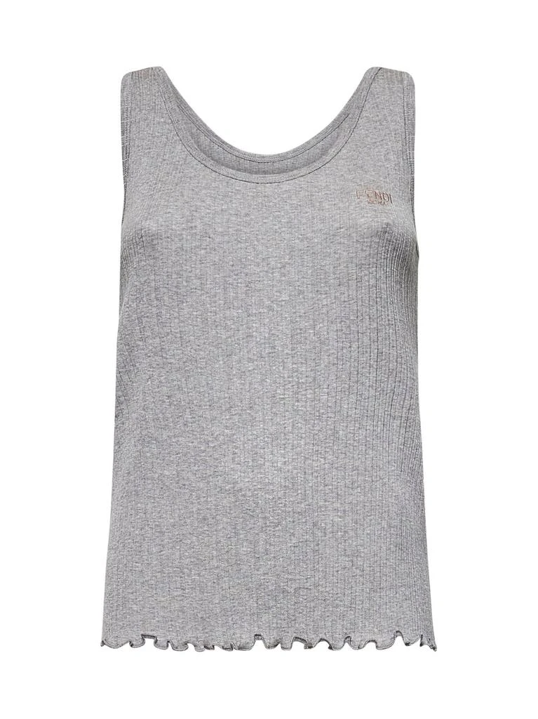 Fendi Fendi Logo Embroidered Sleeveless Top 1