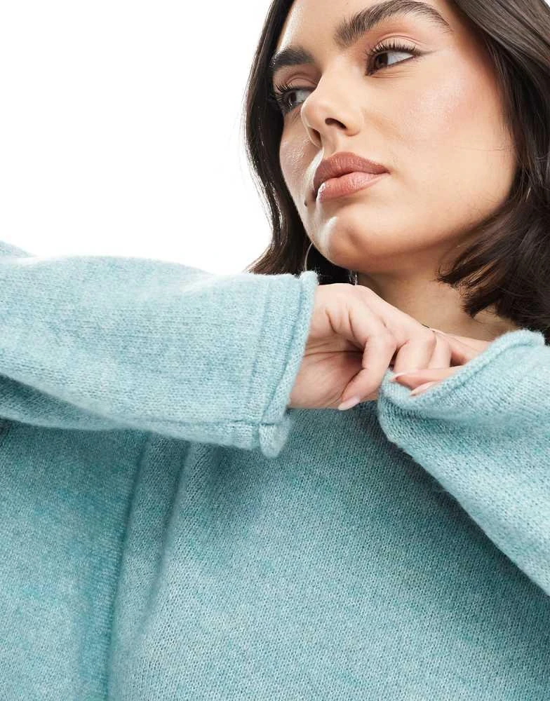 ASOS ASOS DESIGN oversized knitted jumper in light blue 2