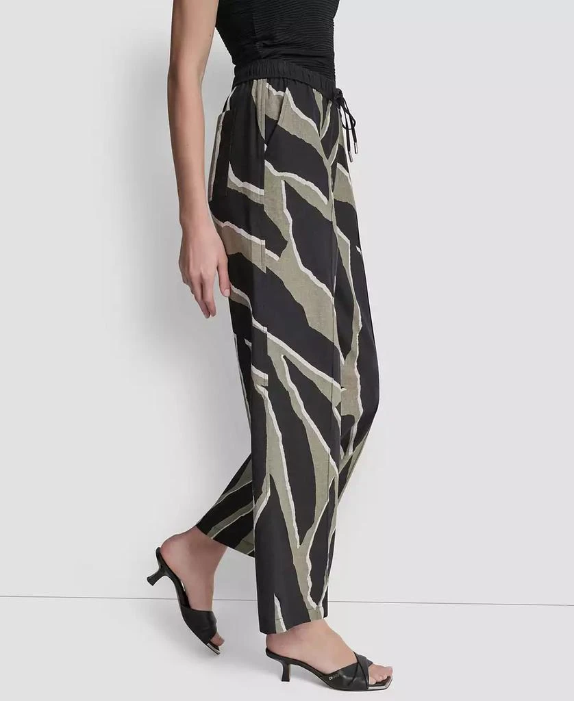 DKNY Women
s Printed Drawstring Ankle-Length Pants 3