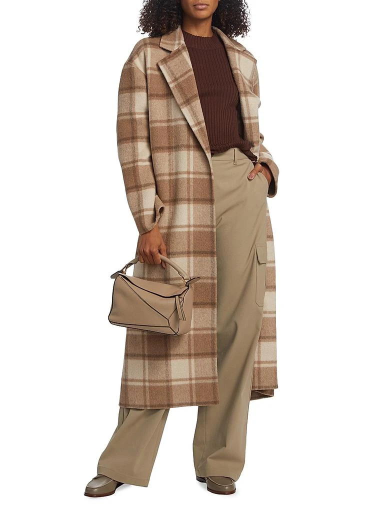 ATM Anthony Thomas Melillo Plaid Flannel Oversized Wool Coat 2