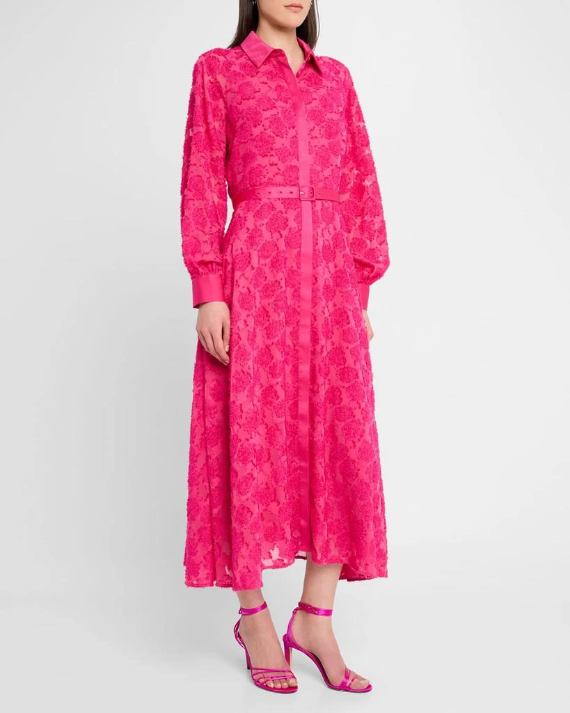 Tahari The Kassiani Fringe-Textured Midi Shirtdress 4