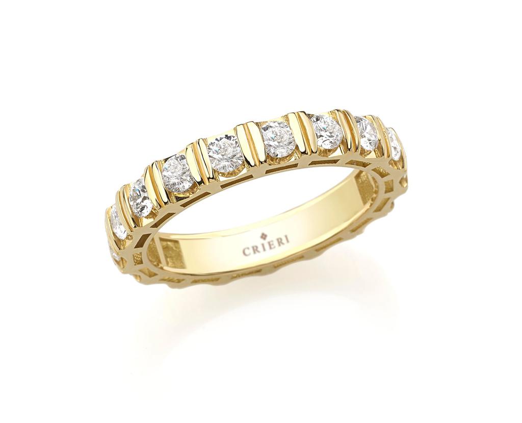 Mozafarian Gold and diamond infinity ring