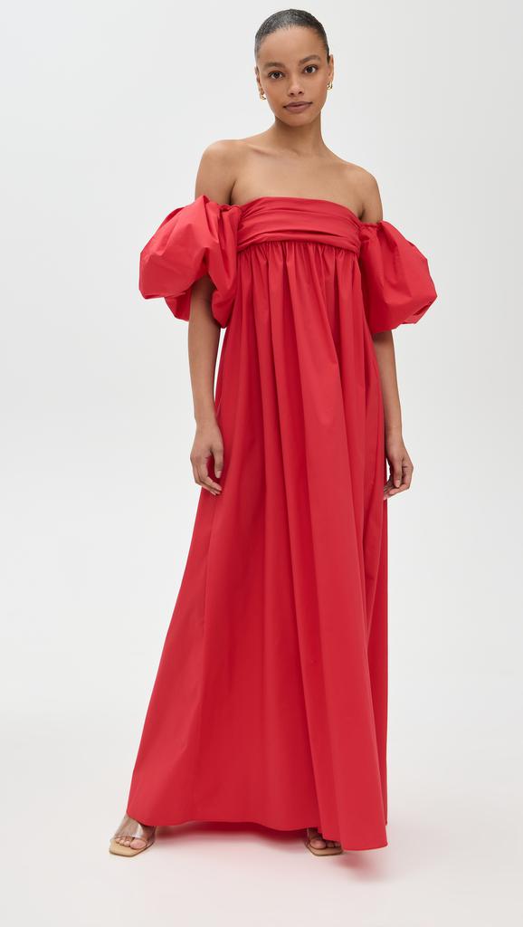 CAROLINE CONSTAS Emilia Ruched Empire Maxi Dress