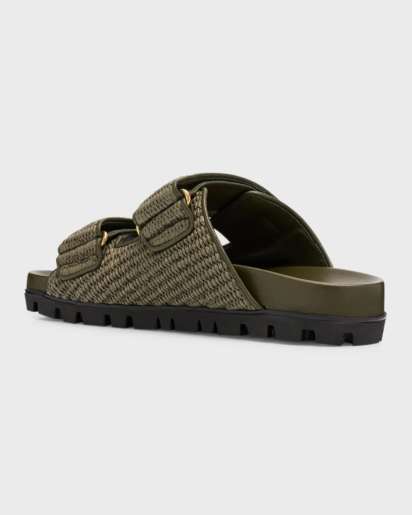 Miu Miu Raffia Dual-Grip Comfort Sandals 4