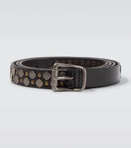 Lemaire Studded leather belt