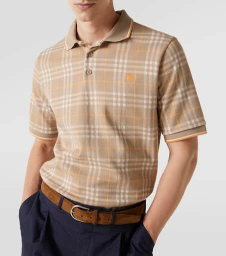 Burberry Checked cotton polo shirt 5