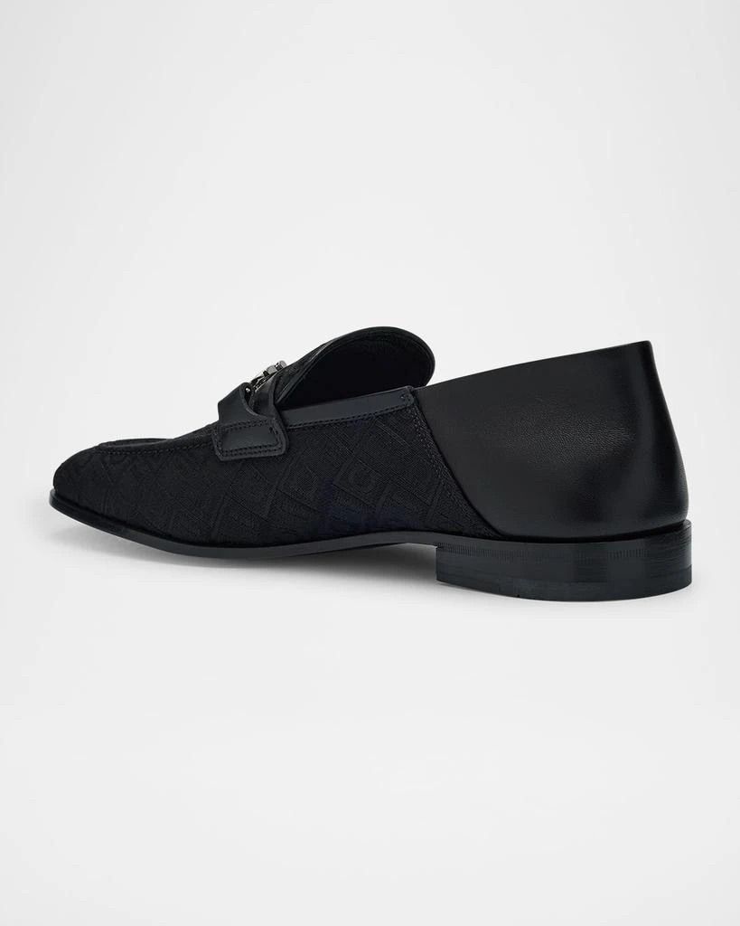 Salvatore Ferragamo Men's Biarritz Leather and Jacquard Bit Loafers 2