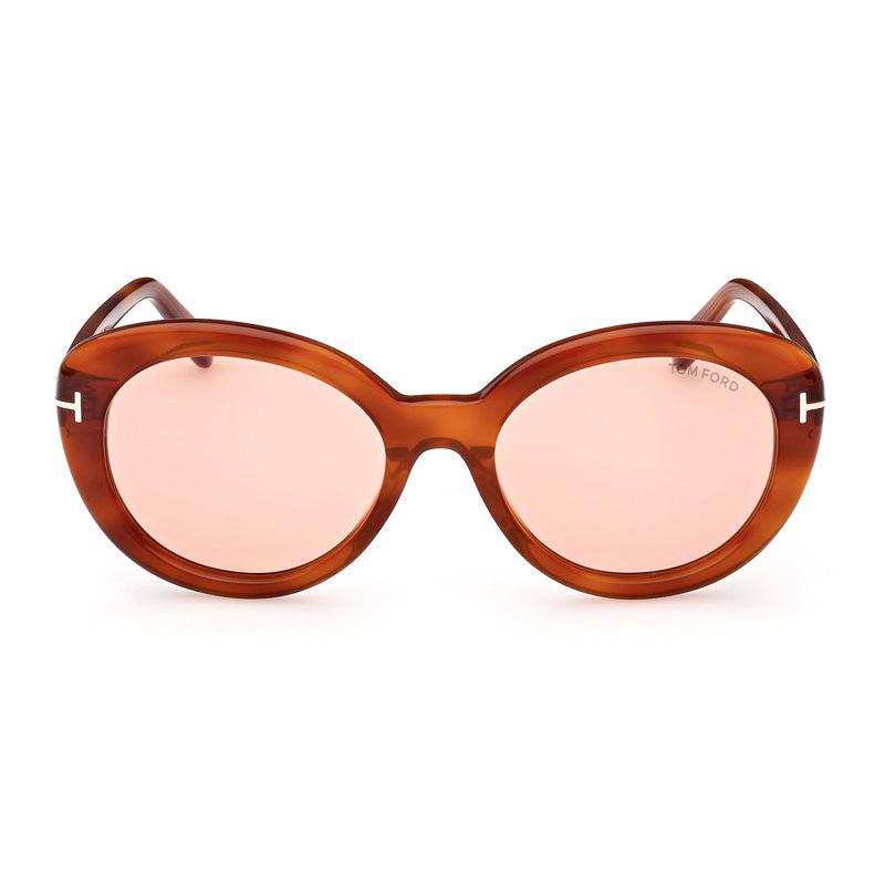 Tom Ford Tom Ford Cat Eye Full Rim, with a Blonde Havana frame and Photochromic Pink lens.