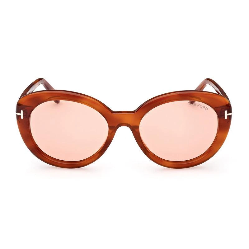 Tom Ford Tom Ford Cat Eye Full Rim, with a Blonde Havana frame and Photochromic Pink lens. 2