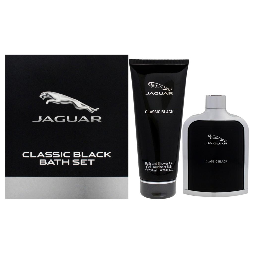 JAGUAR Classic Black by  for Men - 2 Pc Gift Set 3.4oz EDT Spray, 6.76oz Bath and Shower Gel