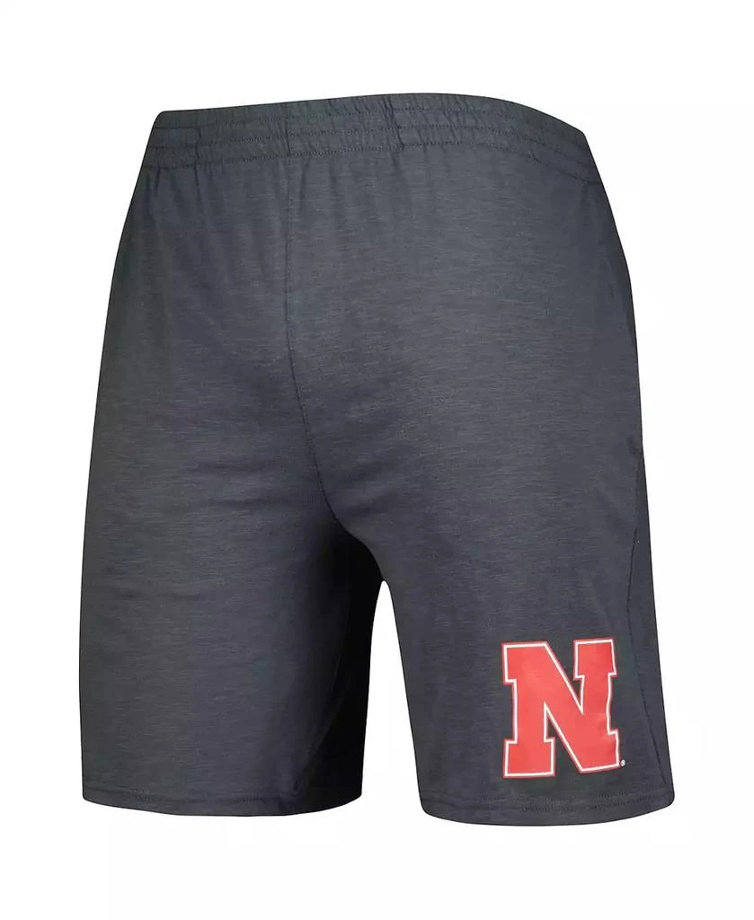 Concepts Sport Men's Charcoal, White Nebraska Huskers Downfield T-shirt and Shorts Set 3
