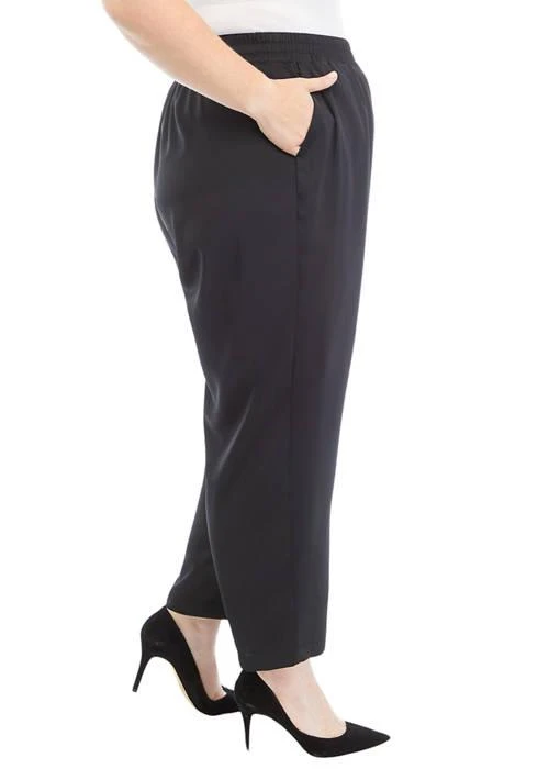 JONES NEW YORK New York Plus Size Satin Pull On Jogger Pants 3
