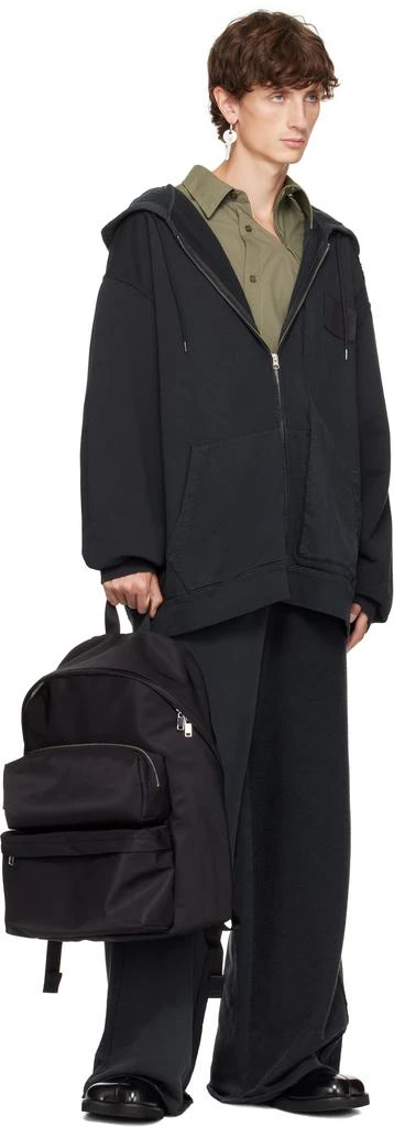 MM6 Black Three Pocket Backpack 4