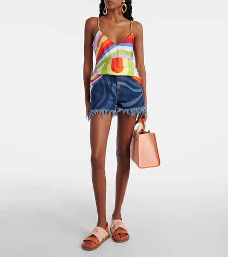 Jimmy Choo Logo leather-trimmed canvas tote bag 5