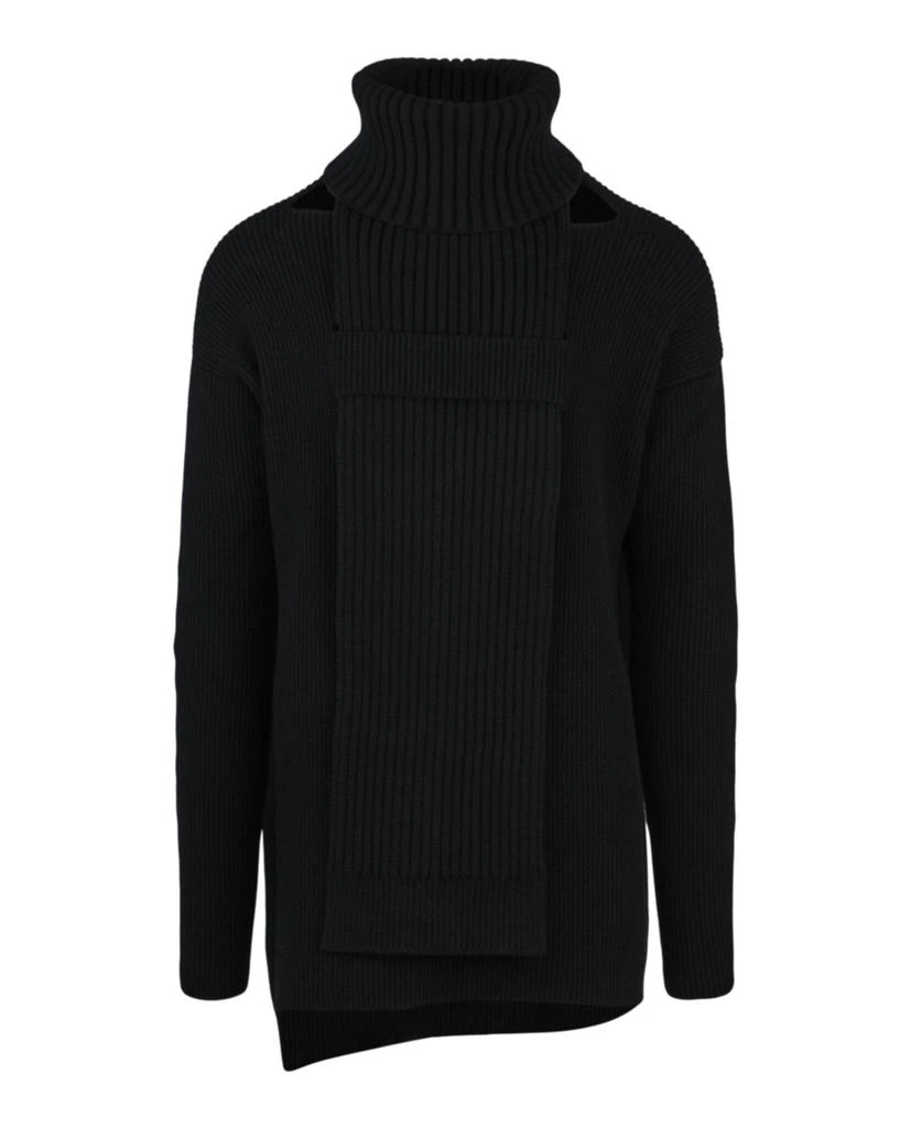Bottega Veneta Wool Blend Turtleneck Scarf Sweater 1