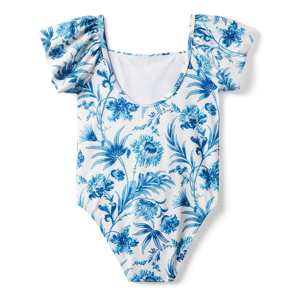 Janie and Jack Floral One-Piece Swim (Toddler/Little Kids/Big Kids) 2