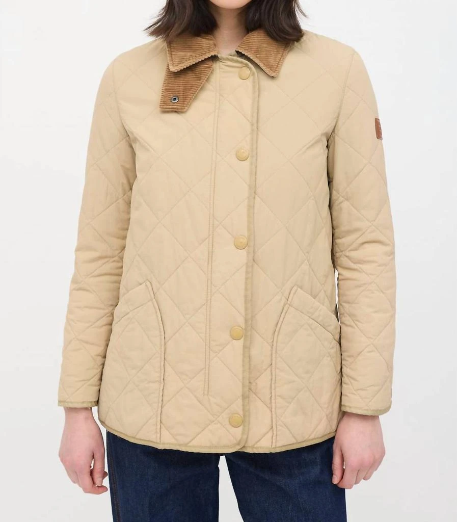 Burberry Burberry - Corduroy Collar Quilted Barn Jacket