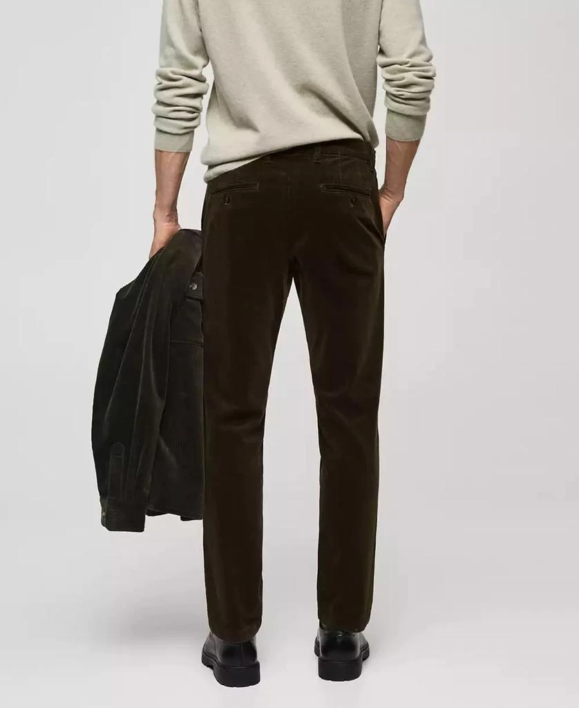 Mango Men's Slim-Fit Corduroy Pants 6