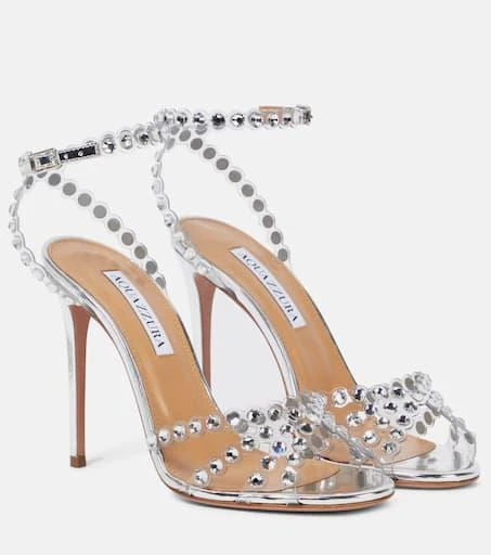Aquazzura Tequila 105 embellished PVC sandals 1