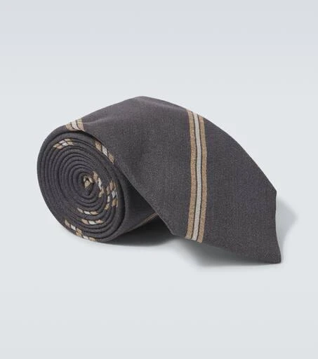 Brunello Cucinelli Striped silk tie 1