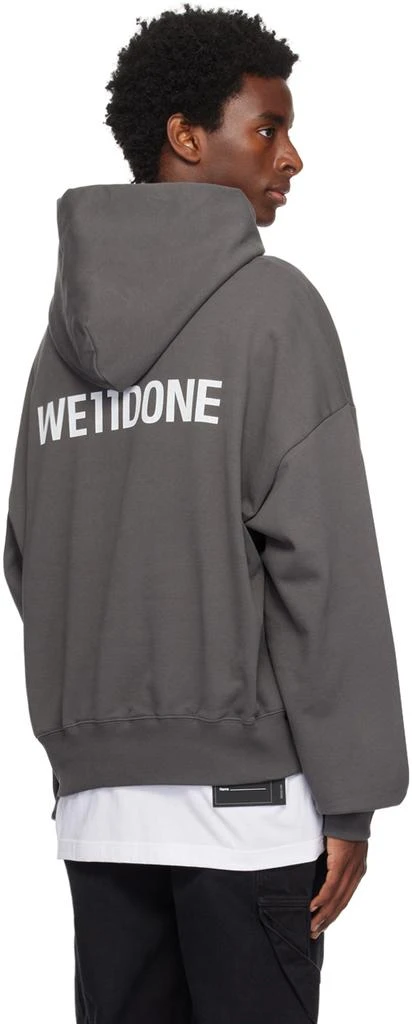 We11done Gray Printed Hoodie 3