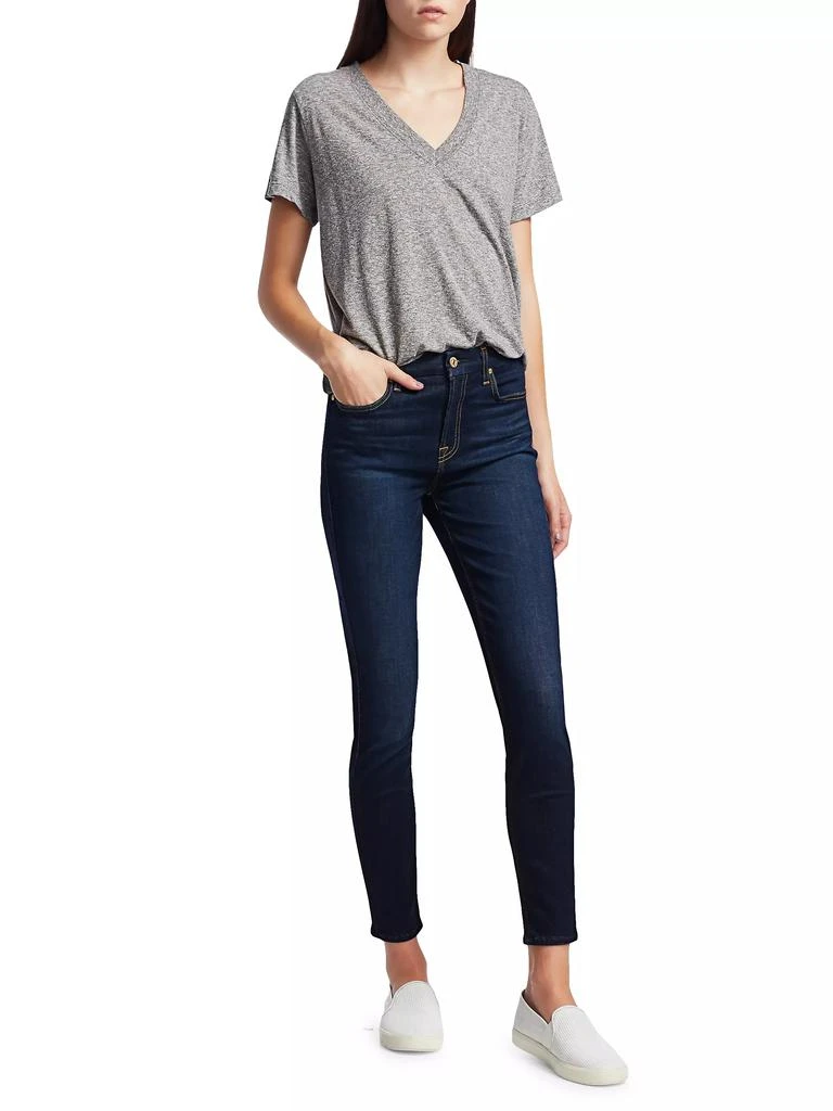 7 For All Mankind The High-Rise Ankle Skinny Jeans 2