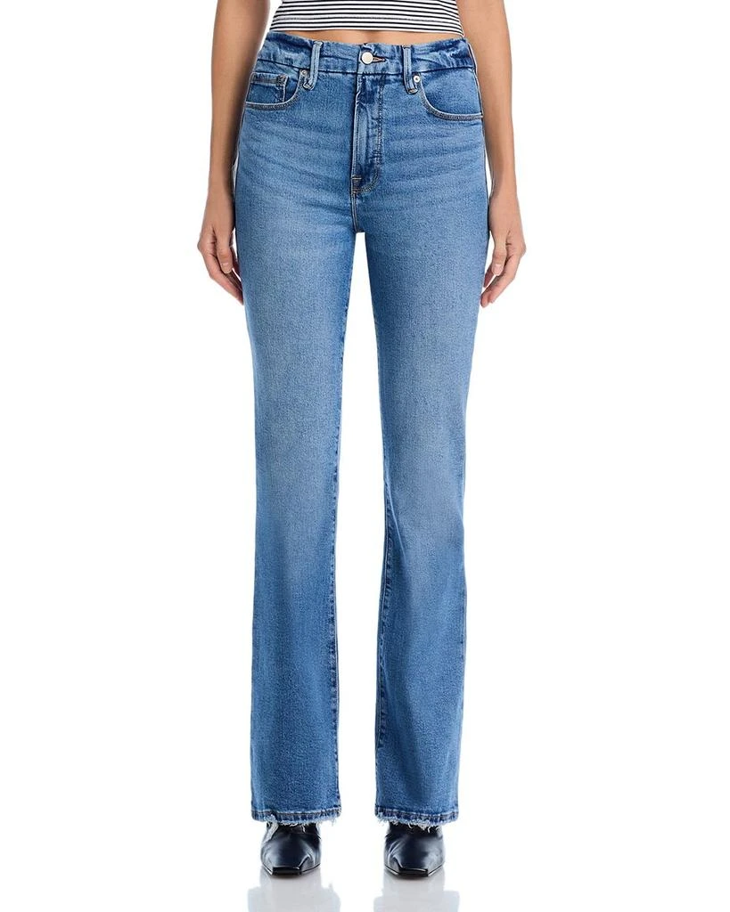 Good American Good Classic High Rise Bootcut Jeans in Indigo 692 7