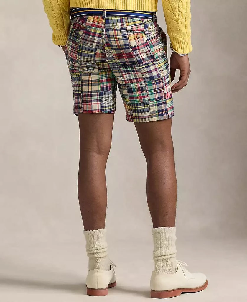 Ralph Lauren Men's 9-Inch Straight Patchwork Madras Shorts 4