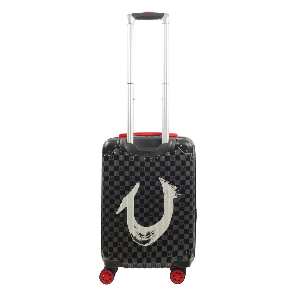 True Religion 22.5" Hardcase Checkered carry-on with big logo. 2