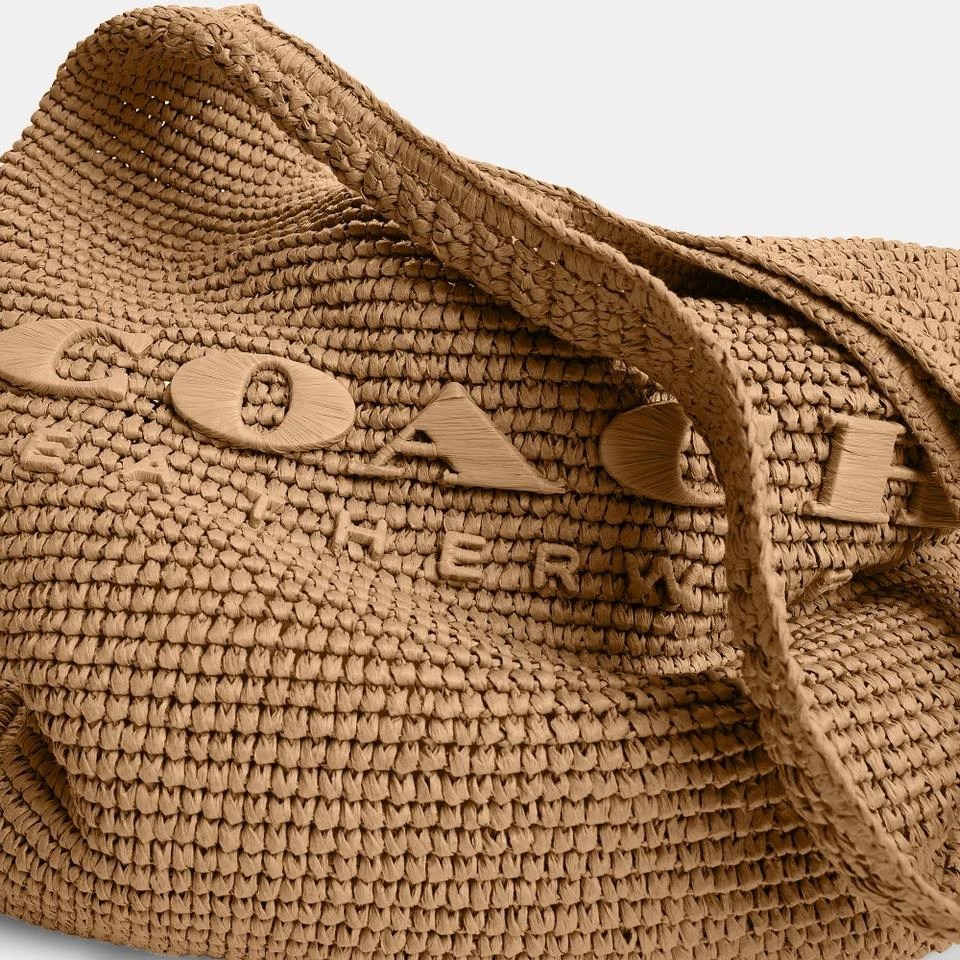 Coach Coach Brooklyn 39 Straw Shoulder Bag 7
