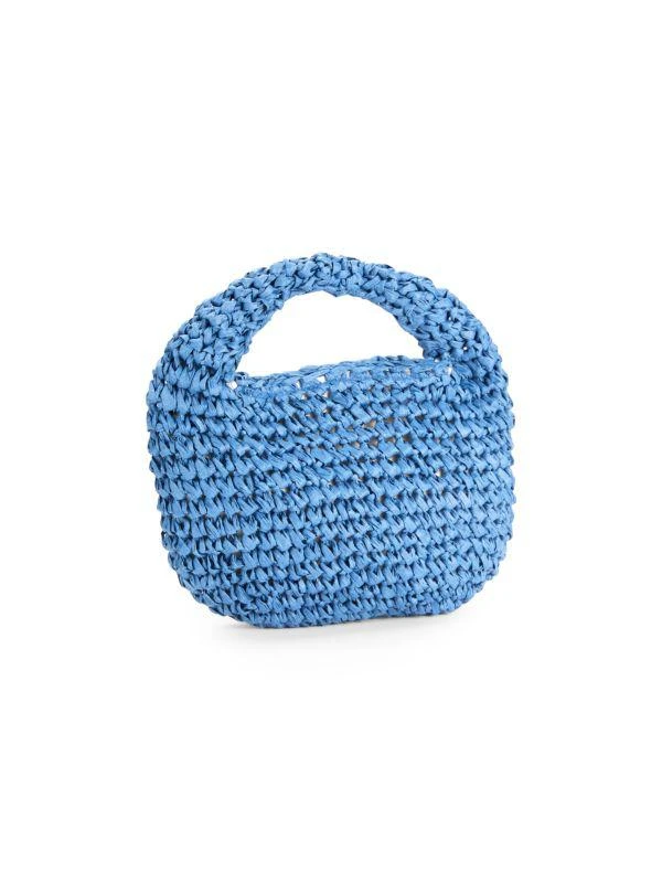 Hat Attack Petite Straw Crescent Top Handle Bag 4