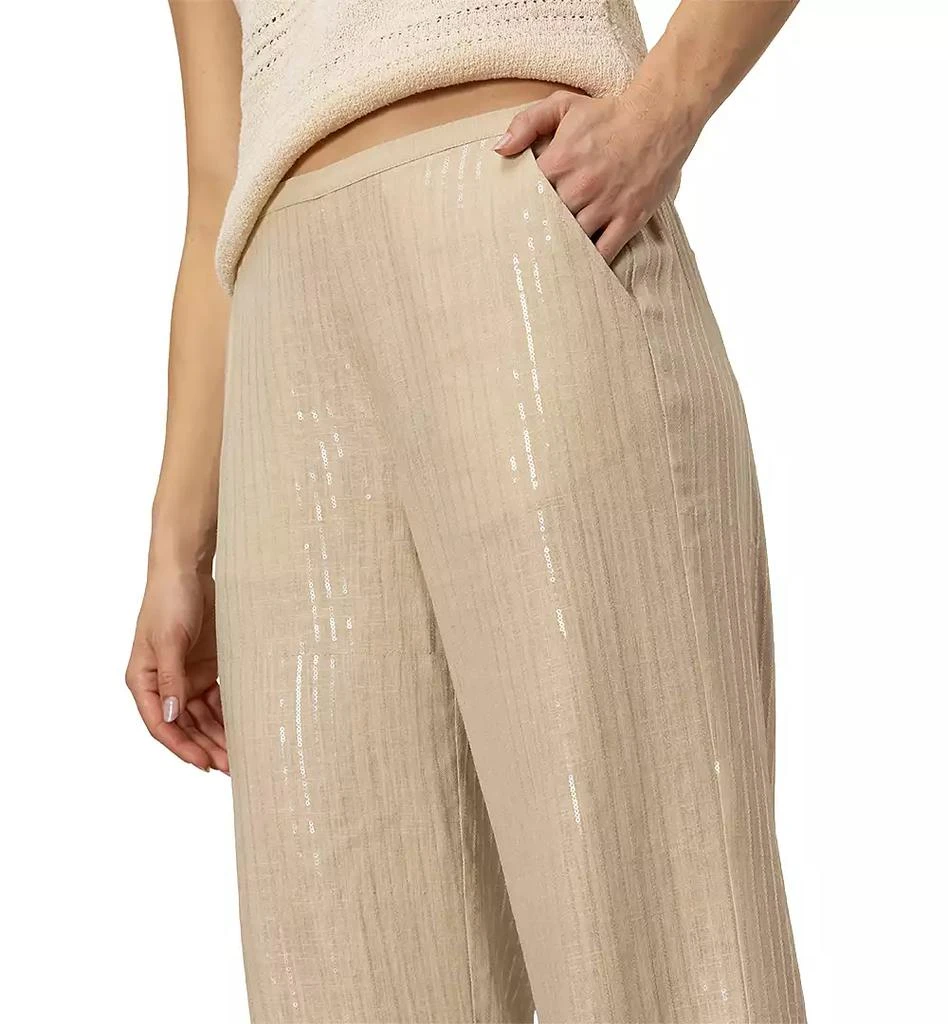 Sanctuary Women's Coastal Sequined-Stripe Wide-Leg Pants 3