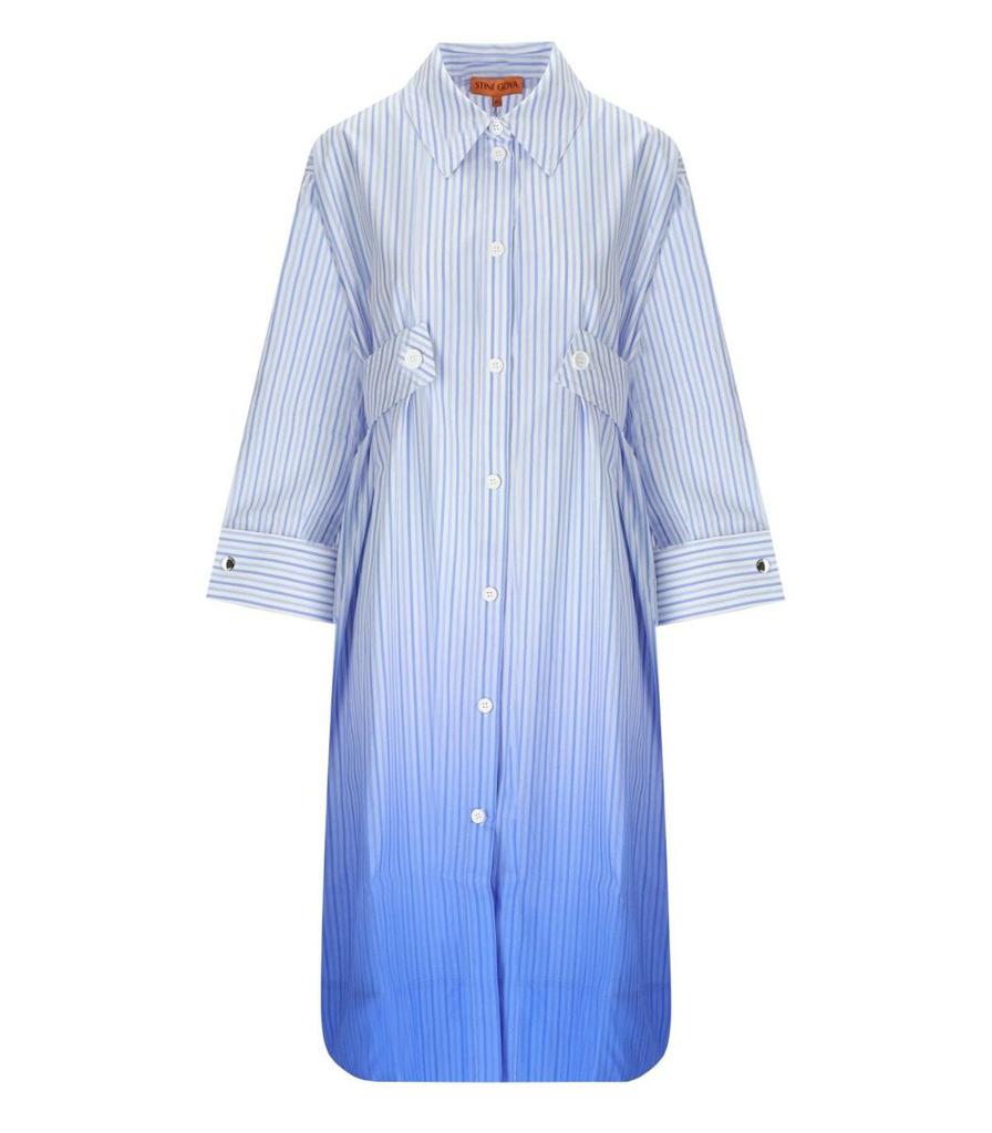 Stine Goya Stine Goya Rionna Light Blue Striped Dress
