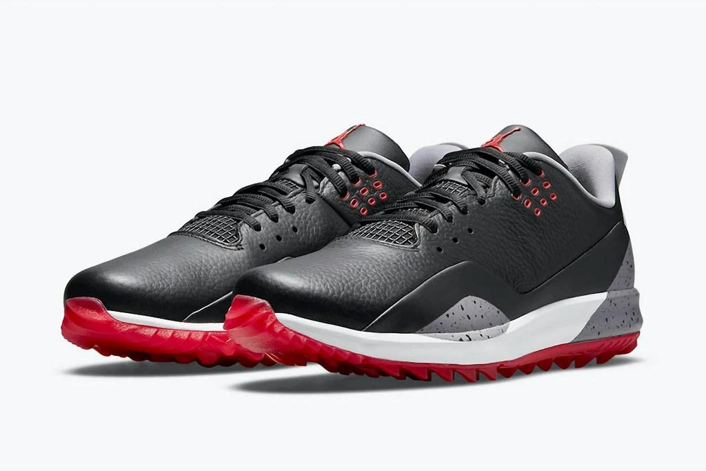NEW NIKE men\'s jordan adg three gold shoes in black red grey Jordan ADG 3 Nike Golf Shoes CW7242-001 Cement Gray Black  main image 4