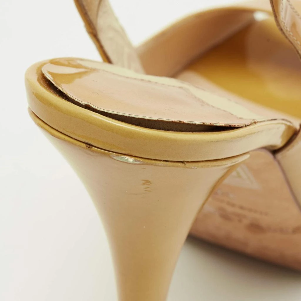 Jimmy Choo Jimmy Choo Yellow Patent Leather Nova Peep-Toe Platform Slingback Sandals Size 38 9