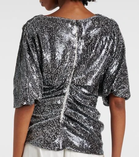 Dries Van Noten Sequined ruched top 6