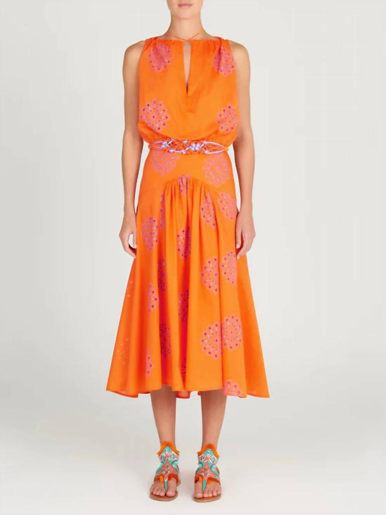 Silvia Tcherassi Silvia Tcherassi - DAILA DRESS WITH LILAC EMBROIDERY