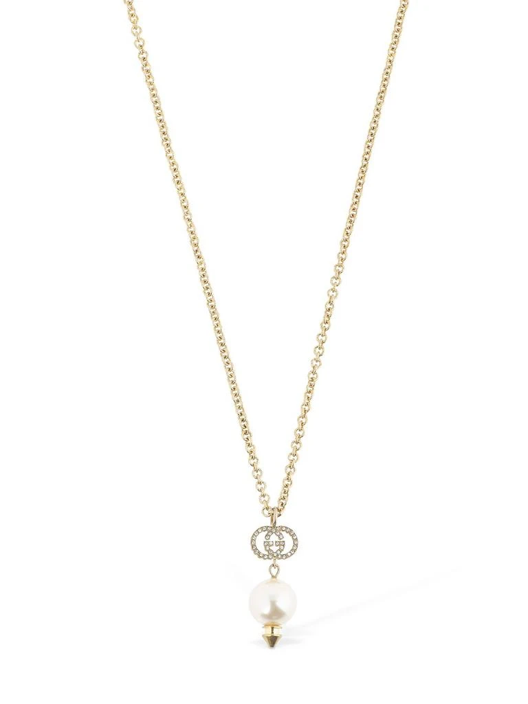 Gucci Gg Imitation Pearl Long Necklace 1