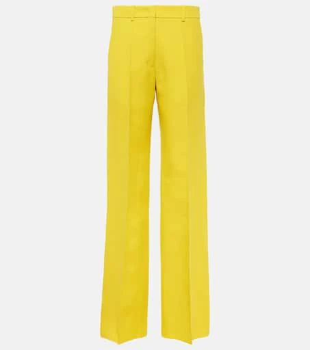 Valentino Crêpe Couture high-rise straight pants 1