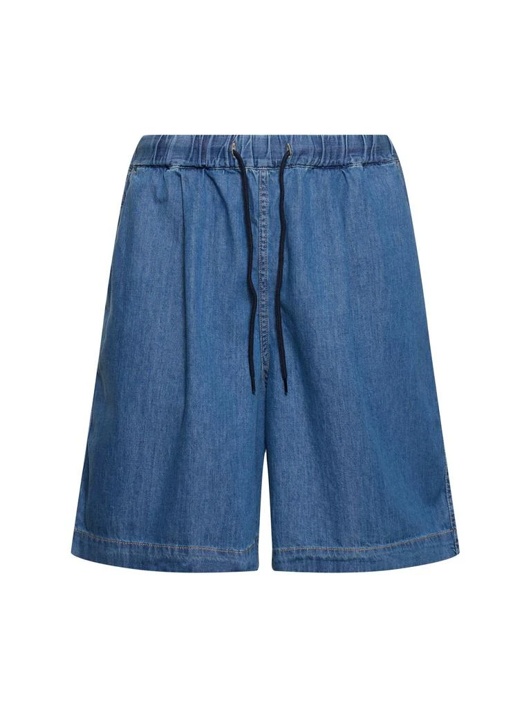 THE FRANKIE SHOP Cotton Denim Jogging Shorts 1