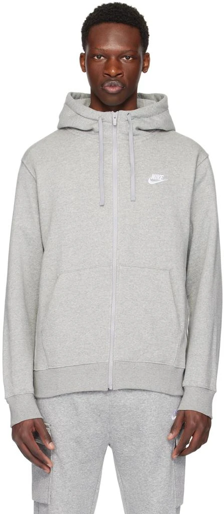 NIKE Gray Zip Hoodie 1