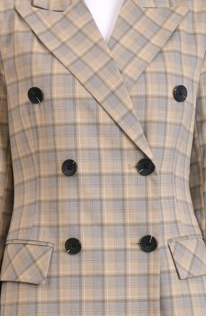 Avec Les Filles Plaid Double Breasted Blazer 5