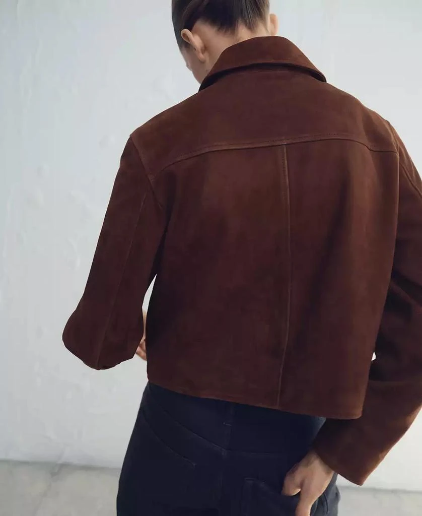 Mango Women
s Suede Buttons Jacket 2