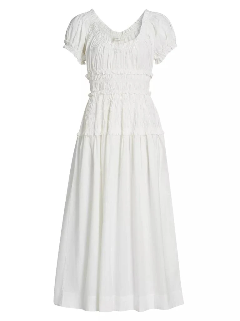 DÔEN Leanne Ruched Cotton Maxi Dress 1