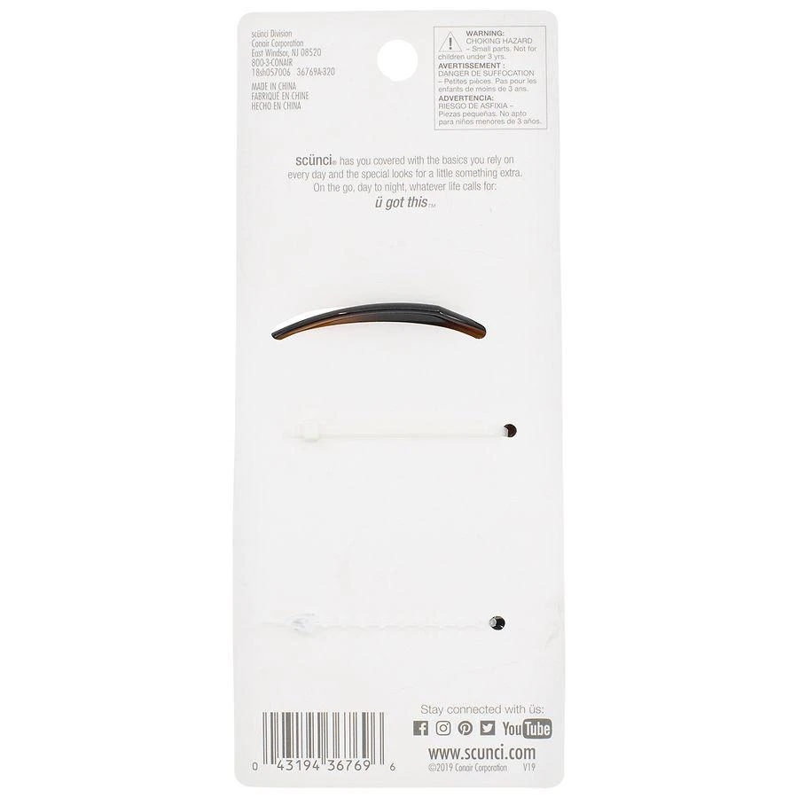 Scunci No-Slip Grip Covered Hinge Jaw Clips Small 2