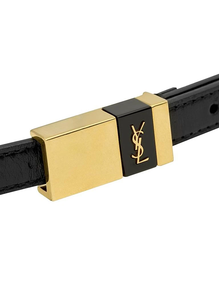 Yves Saint Laurent Thin Anchor Belt in Leather 4